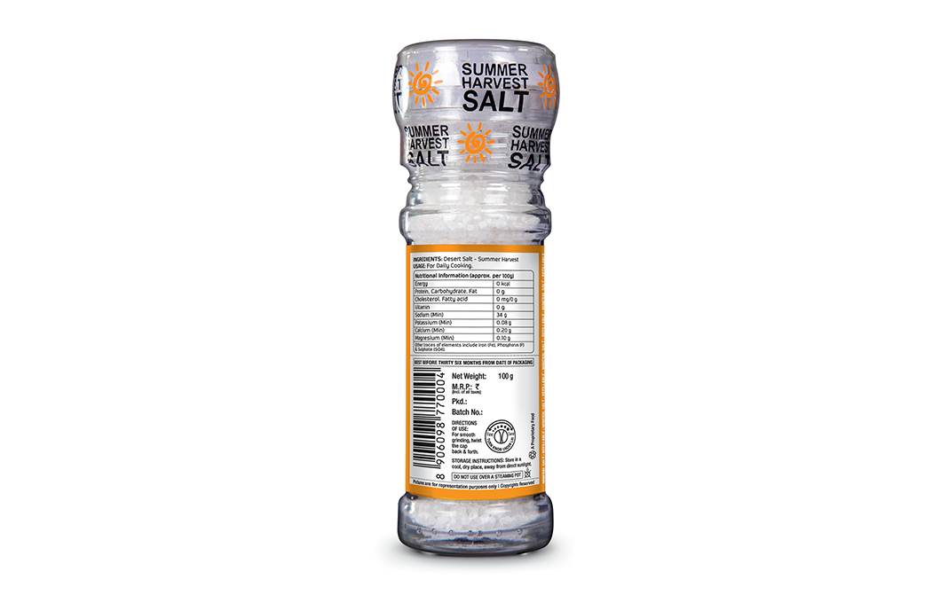 Lunn Desert Salt Summer Harvest   Glass Bottle  100 grams